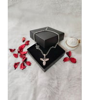 Zirkon Taşlı Anka Kuşu Model Kolye (Gümüş)