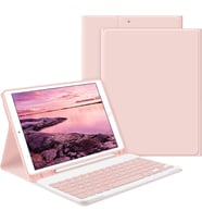 Samsung Galaxy Tab S10 FE+ Plus 13.1inç Kılıf Kablosuz Klavyeli Case Mobax Türkç (Açık Pembe)