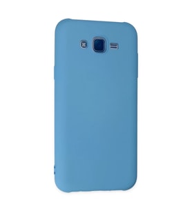 Samsung Galaxy J7 Kılıf Nano İçi Kadife Silikon - Mavi