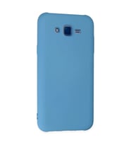Samsung Galaxy J7 Kılıf Nano İçi Kadife Silikon - Mavi