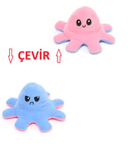 Mod Değiştiren Ahtapot Polar Pembe-Mavi 30 cm (Karışık)