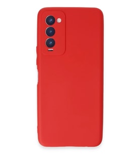 Camon 18 Kılıf First Silikon - Kırmızı