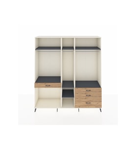 Hyperion Dolap 7 Raflı 4 Çekmeceli 3 Askılı 220x44x243 Aytaşı-Antrasit/Çam