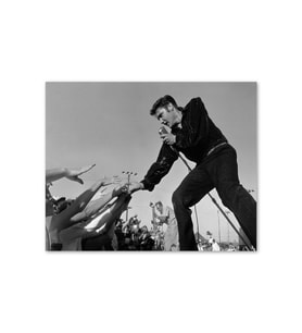 Ahşap Tablo Elvis Presley Konserde Hayranlarıyla Sb (25x35 Cm Boyut)