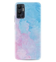 Infınix Hot 12 Kılıf Resimli Desenli Baskılı Silikon Pink Blue Abstract 1385