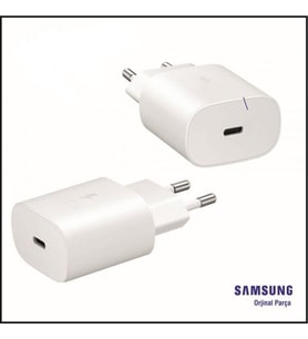 Samsung 25w sarj adaptör Galaxy S23, S20, S21 FE, S21 Ultra 5G, S22, S8, Note 20, A52S, A53, A72, M43, M53, Z Fold3, Fold4, Flip 3, Flip 4,  Hızlı Şarj Güç Kaynağı Tip C ( TÜRKİYE GARANTİLİ)