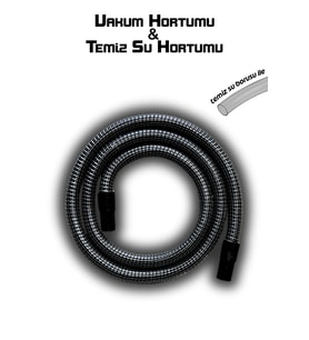 Cleanfast Koltuk Yıkama Makinelerine Uyumlu Vakum Hortumu Çelik Telli
