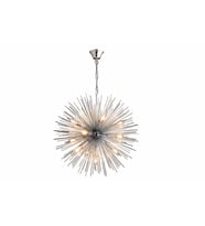 Lampaluce Riccio-2 Modern 9'lu Sarkıt Avize 55cm Krom
