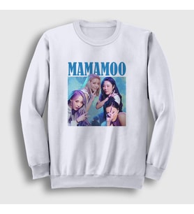 Presmono Unisex Beyaz Poster V2 K-Pop Mamamoo Sweatshirt 274138tt