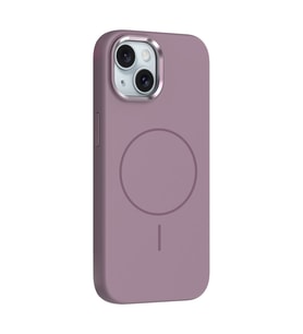 Apple iPhone 14 Uyumlu Kılıf M-Safe Şarj Özellikli Metal Kamera Çerçeveli Zore Edi Silikon Kapak (Mor)