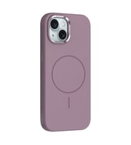Apple iPhone 14 Uyumlu Kılıf M-Safe Şarj Özellikli Metal Kamera Çerçeveli Zore Edi Silikon Kapak (Mor)