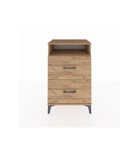 Hyperion Komodin Tek Raflı 2 Çekmeceli 60x44x96 Çam-Çam