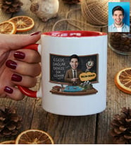 Kişiye Özel Karikatürlü Erkek Öğretmen Kupa Bardak Öğretmenler Günü Hediyesi