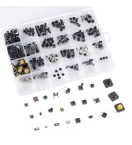 250 Adet Tact Switch Seti Dip Smd Kılıf 25 Farklı Çeşit Plastik Çantada
