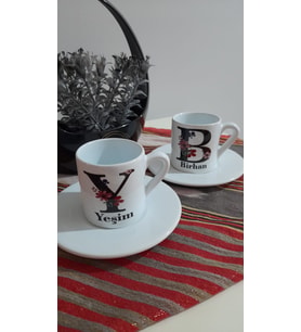 Baş Harf Ve İsim Yazılı Kahve Fincanı ISIM1