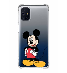 Samsung Galaxy M31s  Köşe Korumalı Antişok Kapak Mickey Mouse Tasarımlı Şeffaf  Kılıf