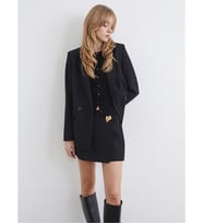 LCW Vision Siyah Krep Kadın Blazer Ceket