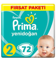 Prima Bebek Bezi Aktif Bebek 2 Beden 72 Adet Fırsat Paketi (Çok Renkli)