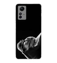 PrintiFy Xiaomi Redmi Note 12S ile Uyumlu Köpek 1 Kamera Korumalı Şeffaf Kılıf