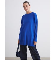 LCWAIKIKI Classic Lacivert Bisiklet Yaka Kadın Triko Tunik