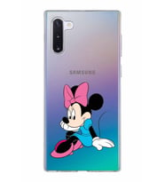 Samsung Galaxy Note 10 Kapak Minnie Mouse Tasarımlı Şeffaf Silikon Kılıf