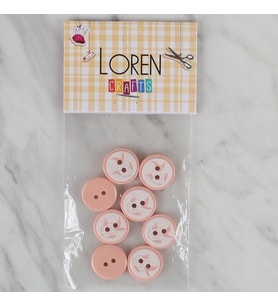Loren Crafts somon 8 li balık düğme - 569