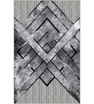 Eliana Home Baskılı, Yıkanabilir Kaymaz Taban Salon Halısı LNA0003-SD423 100x150 cm (Gri)