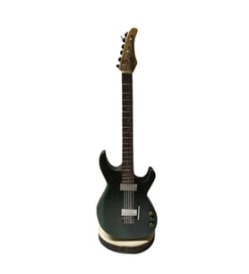 Minyatür Elektro Gitar Haki Masa Üstü Hediyelik Eşya (14x3)