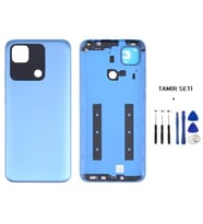 Xiaomi Redmi 10A FULL Kasa Arka Kapak Yan Tuş Takımı MAVİ - TAMİR SETİ