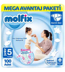 Molfix Mega Paket Bebek Bezi 5 Beden 100 Adet