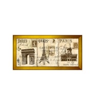 Manzara Temalı Kanvas Tablo 50 x 70 cm Gold Çerçeve