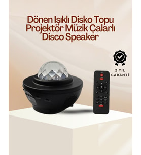 Yıldız & Okyanus Dalga Projektörü – Bluetooth / USB Hoparlörlü