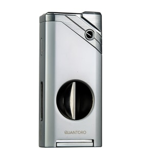 Quantoro Tek Torch Pürmüz V-Cut Gri Metal Puro Çakmağı - TRZ1118