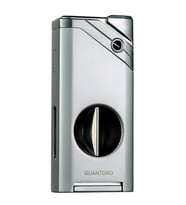 Quantoro Tek Torch Pürmüz V-Cut Gri Metal Puro Çakmağı - TRZ1118