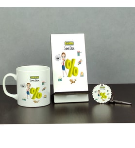 SMMM Üçlü Set (Kupa + Telefon Standı + Anahtarlık)
