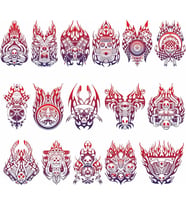 Motorsiklet Motorları Alevli Sticker  Set 17 Parça Telefon, Tablet, Defter, Laptop Sticker