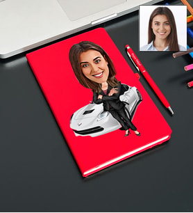 Kişiye Özel Araba Tasarımlı Karikatür Defter Ve Kalem Seti 55