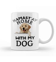 Namast'ay Home With My Dog Best Dog Dad Ever Köpek Kupa Bardak Porselen