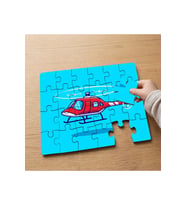 Kırmızı Helikopter Tasarımlı 24 Parça Ahşap Çocuk Puzzle MPK0757