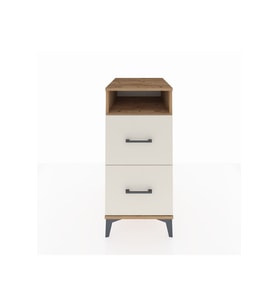 Kronos Komodin Tek Raflı 2 Çekmeceli 44x59x96 Çam-Aytaşı