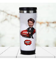 Kişiye Özel Yakışıklı ve Karizmatik Karikatürlü Termos Bardak