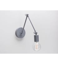 RİOLİGHT RETRO,VİNTAGE,MODERN GRİ ÜÇ MAFSALLI 1XE27 DUYLU METAL DUVAR APLİK