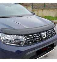 Dacia Duster 2018 ve üzeri Ön Kaput Koruyucu Rüzgarlığı Piano Black 3.2 mm Kalın Plastik