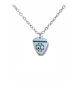 Rammstein Endüstriyel Metal Grubu Pena Şeklinde Çift Taraflı Rock İşaretli Unisex Metal Kolye (Gümüş)