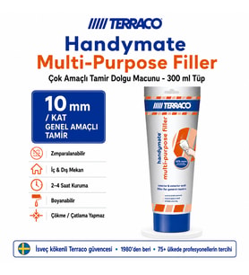 Terraco Handymate Çok Amaçlı Tamir Dolgu Macunu - 300 ml Tüp (Karışık)