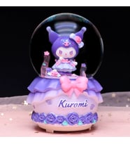Sevimli Kuromi Temalı Büyük Boy Püskürtmeli Müzikli Işıklı Kar Küresi