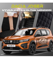 Dacia Joger Siyah Renk Tay Tüyü Cepli & Terletmez Sırtlı Oto Koltuk Minder Seti - Koltuk Koruma Kılıfı (ÖN & ARKA TAM SET)