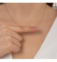925 Ayar Gümüş Kişiye Özel Harfli Minimal Kalp Tasarımlı Kadın Kolye HSJ0103