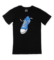 Sneaker Görselli Siyah Tişört