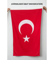 Türk Bayrağı 100×150 cm – 1. Sınıf Alpaka Kumaştan Üretilmiştir